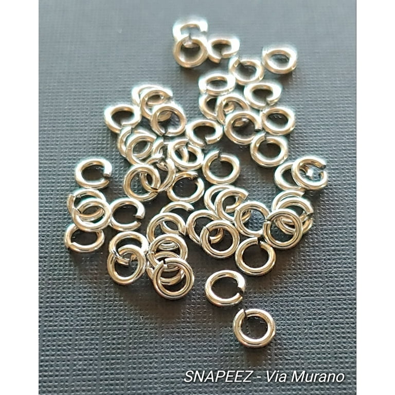  SNAPEEZ II ULTRAPLATE Black Velvet Matte Ring Hard Open Jump  Ring 6mm Heavy Gauge (Pk 50). Snapeez Jump Rings The Ultra Secure No Solder Jump  Ring. Made in USA.