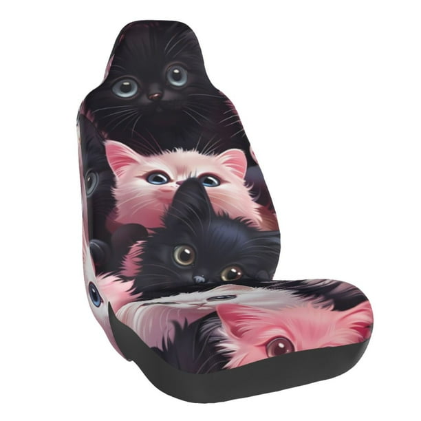 Fotbe Cute Kittens Group Portrait Funda para Asiento de Auto con Estampado – Impermeable y Antisudor – Ajuste Universal, Lavable a Máquina, Antideslizante (1 Pieza)