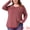 Red, variant on Women's Plus Top Long Sleeve Crew Neck Pleated Shirts Loose Fit Tunic Tops 1X Red