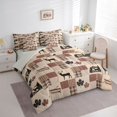thumbnail image 3 of Homewish Woodland Wildlife Deer Twin Bedding Sets 7-Piece for Kids Teens Adults,Maple Leaves Bedding Comforter Set Microfiber,Geometric Plaid Grid Breathable Sheet Sets,Ultra Soft Home Decor, 3 of 8