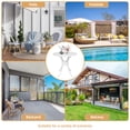 thumbnail image 7 of 31" Patio Table Cast Aluminum Round Patio Table,Metal Patio Dining Table with Umbrella Hole,All Weather Outdoor Bistro Dining Table for Backyard, Garden, Balcony, White Patio Table., 7 of 7