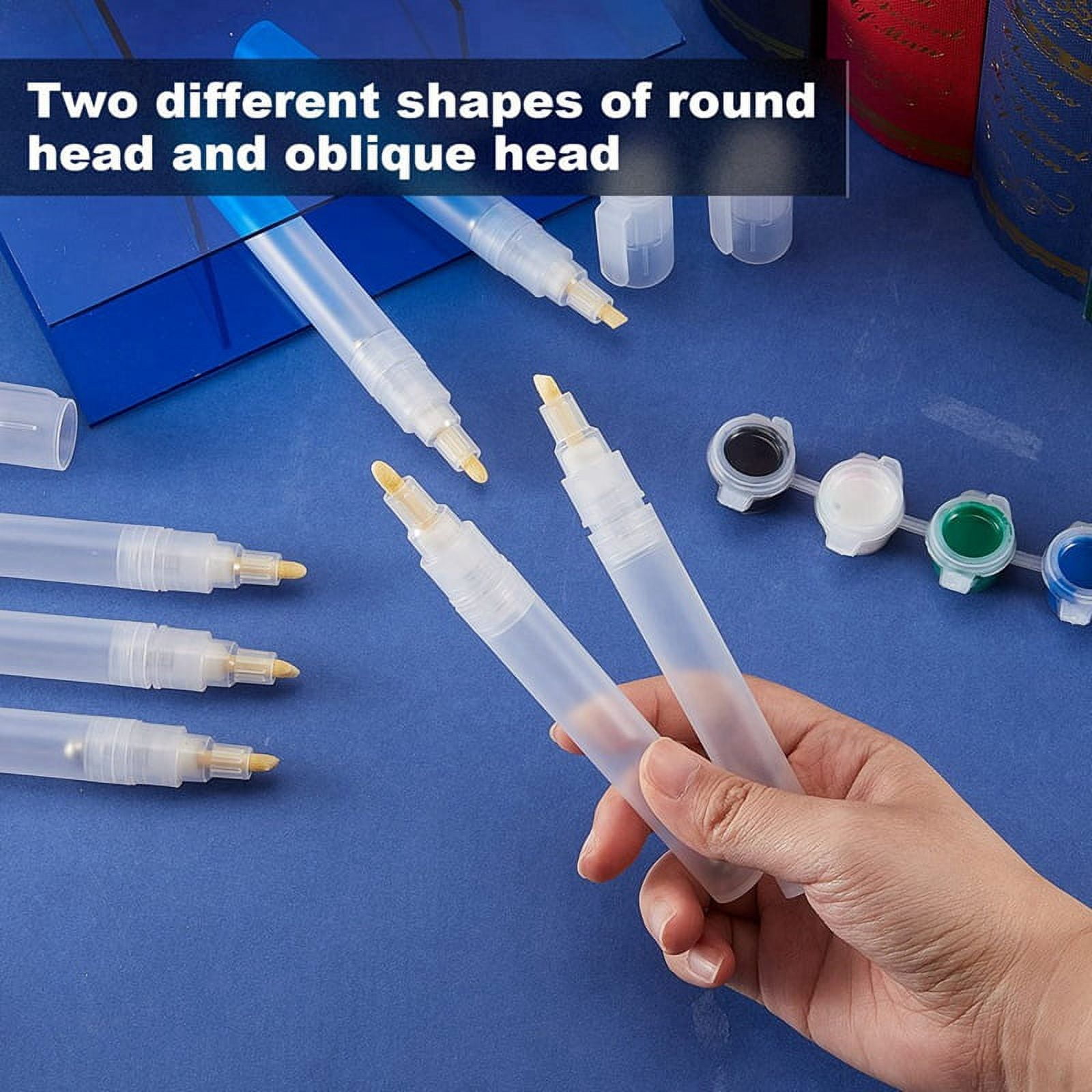 30 Empty Fillable Blank Paint Pen Markers Refillable Paint Pen Fine Tip Graffiti Markers Acrylic Markers