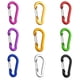 thumbnail image 1 of 5pcs Car Key Accessories Climbing Aluminium Alloy D Shape Buckle Motorcycle Survial Key Chain Climb Hook Clip Buckle KeychainBlue 5pcs He Qiyong unisex, 1 of 1