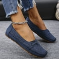 thumbnail image 2 of Loafers for Women Comfortable Wide Toe Box Business Casual Shoes Low Top Slip On Work Shoes Non Slip Walking Flats Blue Size 7, 2 of 8