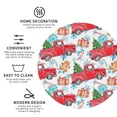 thumbnail image 4 of Disketp Watercolor Red Truck And Fir Tree Funny Coasters,6 Pcs Leather Coasters With Holder, Perfect Housewarming Hostess Gifts,Protect Furniture From Water Marks Scratch And Damage, 4 of 9