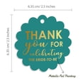 thumbnail image 6 of Inkdotpot Real Gold Foil Thank You Celebrating The Bride To Be Bridal Shower Tags Favor Hang Paper Tags 100 Pieces, 6 of 6