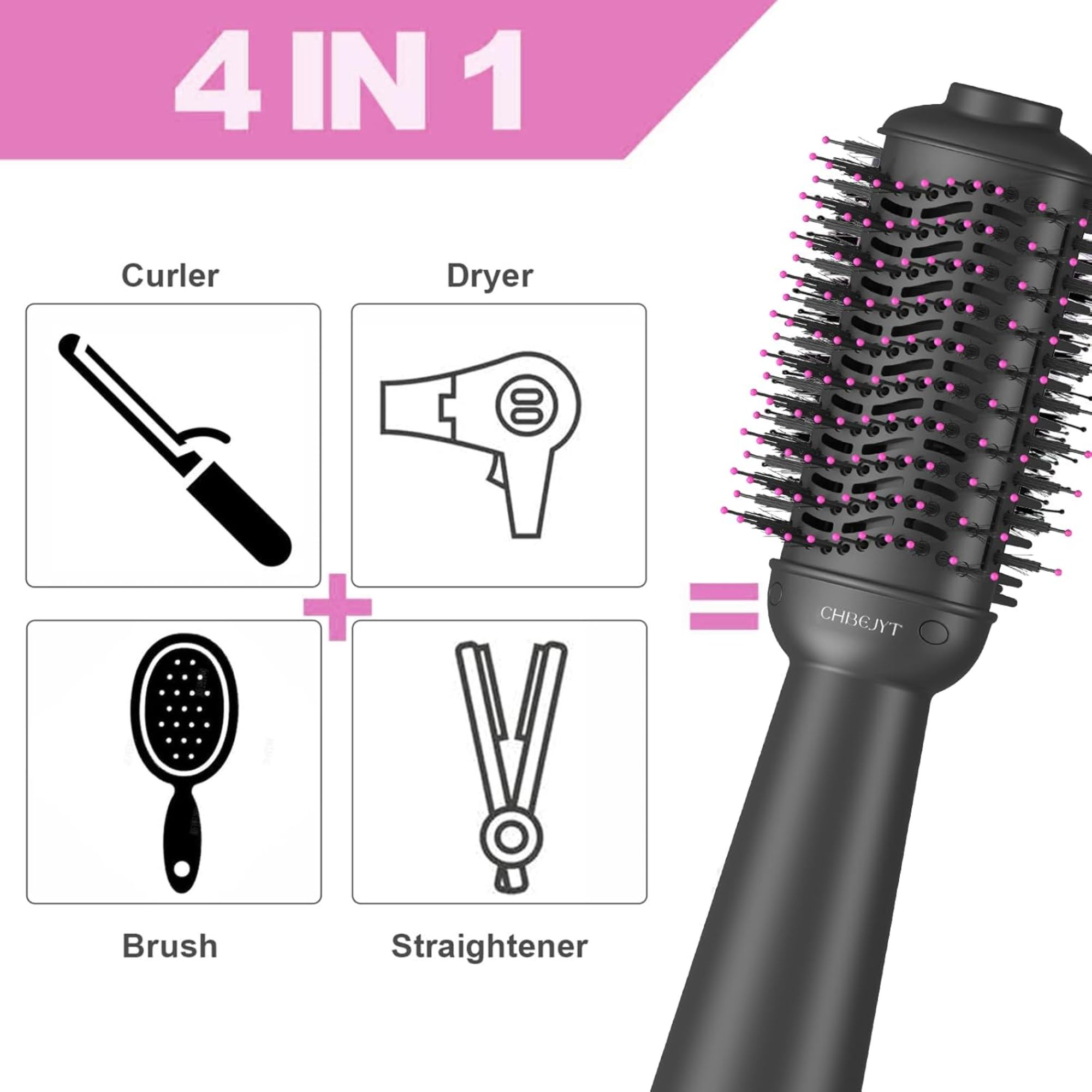 CHBEJYT L7N5 Hair Dryer Brush Blow Dryer Negative Ionic for Straightening