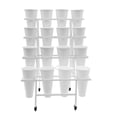 thumbnail image 4 of White / Balck 16 Buckets Flower Display Stand 4 Layers Plant Cart, Steel+PP 4 Wheels Moving Flower Rack for Indoor, Outdoor Patio Garden, Living Room, Florist, 4 of 24
