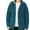 TEAL, variant on Women's Soft Sherpa Cotton Candy Teddy Coat Full-Zip Fleece Outer Jacket
