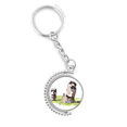 thumbnail image 1 of moai statues in easter island rotatable keyholder disc accessories chain clip, 1 of 3