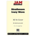 thumbnail image 3 of JAM Paper Legal 80lb Cardstock, 8 1/2 x 14, Ivory White Wove Strathmore, 50 per Pack, 3 of 3