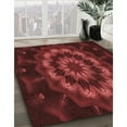 thumbnail image 3 of Ahgly Company Tapis Rond Lavable en Machine Intérieur Transitionnel Rouge, 6 Pieds Rond, 3 of 7