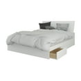 Nexera Blvd 3 Drawer Storage Platform Bed White