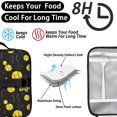 thumbnail image 4 of Softballs and Text Black Pattern Insulated Lunch Bag with Shoulder Strap and Bottle Holder,Bento School Lunch Bag Box,11x9.5x3.5 Inches, 4 of 5