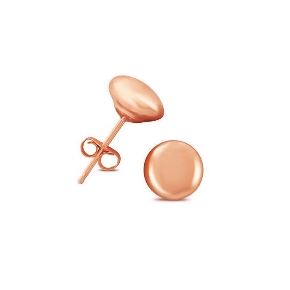 14K Rose Gold 4mm Button Ball Stud 