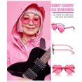 thumbnail image 4 of 8 Pairs Rimless Sunglasses Heart Shaped Frameless Glasses Trendy Transparent Candy Color Eyewear For Party Favor, 4 of 4