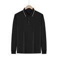 thumbnail image 4 of Women's Polo Shirts Long Sleeve Golf Shirt Lightweight Tennis Shirts office Loose Tunic Blouses Work Shirts Spring Fall Shirt Black, 4 of 7
