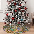 thumbnail image 4 of KLL 30" Christmas Tree Skirt USA 1 Xmas Tree Skirts Mat for New Year Xmas Holiday Party Indoor Outdoor Home Decoration, 4 of 5