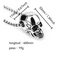 thumbnail image 3 of Collar Cadena Cráneo Calavera Santa Acero Inoxidable 2pcs Xtellar negro, 3 of 4