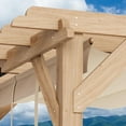 thumbnail image 4 of TROPOW Gazebos for Gardens,10x10 FT Cedar Wood Pergola with Retractable Oxford Fabric Roof, Wooden Outdoor Patio Canopy Gazebo with Shade, 4 of 9