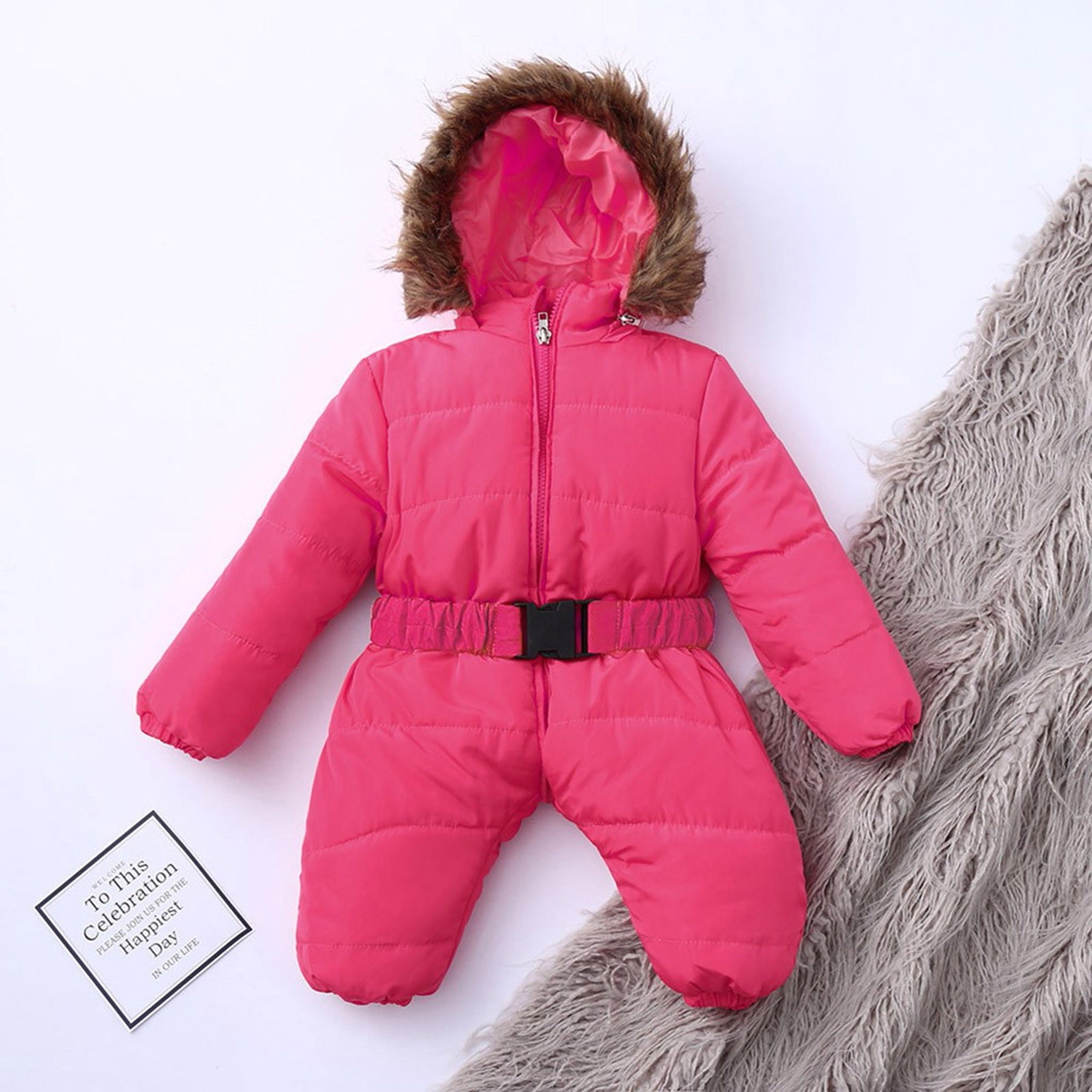 Baby Girls Boys Snowsuit Warm Hooded Romper Coat for Toddler Snow Coat Long Sleeve Windproof Newborn Girl Clothes 3-6 Months