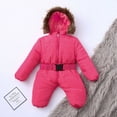 thumbnail image 7 of Baby Girls Boys Snowsuit Warm Romper Hooded Coat for Toddler Winter Warm Outfits Long Sleeve Windproof Boy Newborn Clothes 18-24 Months, 7 of 7