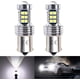 thumbnail image 1 of Bombilla LED para coche 1156 P21w Ba15s 12v-24v (paquete de 2), 1200 lúmenes, blanco 6500K, con lente HD, utilizada en luces traseras, luces de marcha atrás, luces antiniebla traseras, etc., 1 of 5