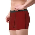 thumbnail image 3 of Wukai Maroon Print Men’s Underwear Breathable Boxer Briefs,&nbsp;Moisture Wicking & Breathable-XX-Large, 3 of 7