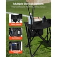 thumbnail image 5 of Portable Folding 6 Seat Soccer Bench with Storage Pockets Cup Holders Carrying Bag Sunshade Lightweight for Football Baseball Camping Outdoor Events Black, 5 of 7