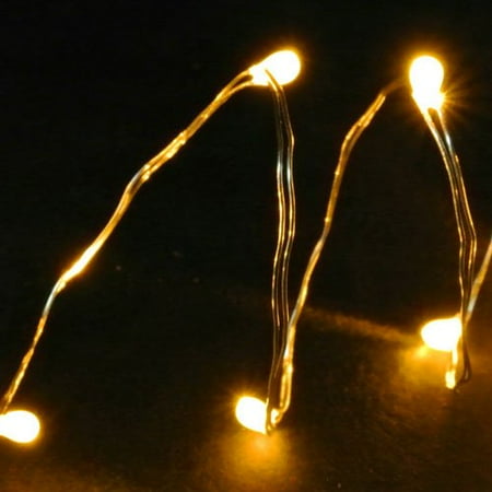 Perfectmaze Amber 7ft 20 Leds Strings LED Lights Strings Battery Operated Lights Fairy Lights Aa ...
