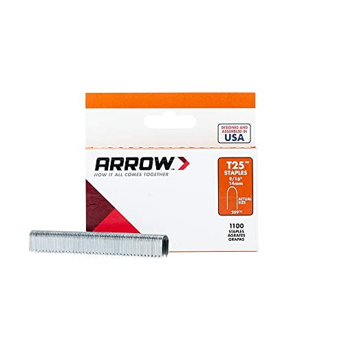 #259 Arrow T25 Round Crown Staples 9/16" 14mm Wire & Cable Fastener Box 1000  M2 