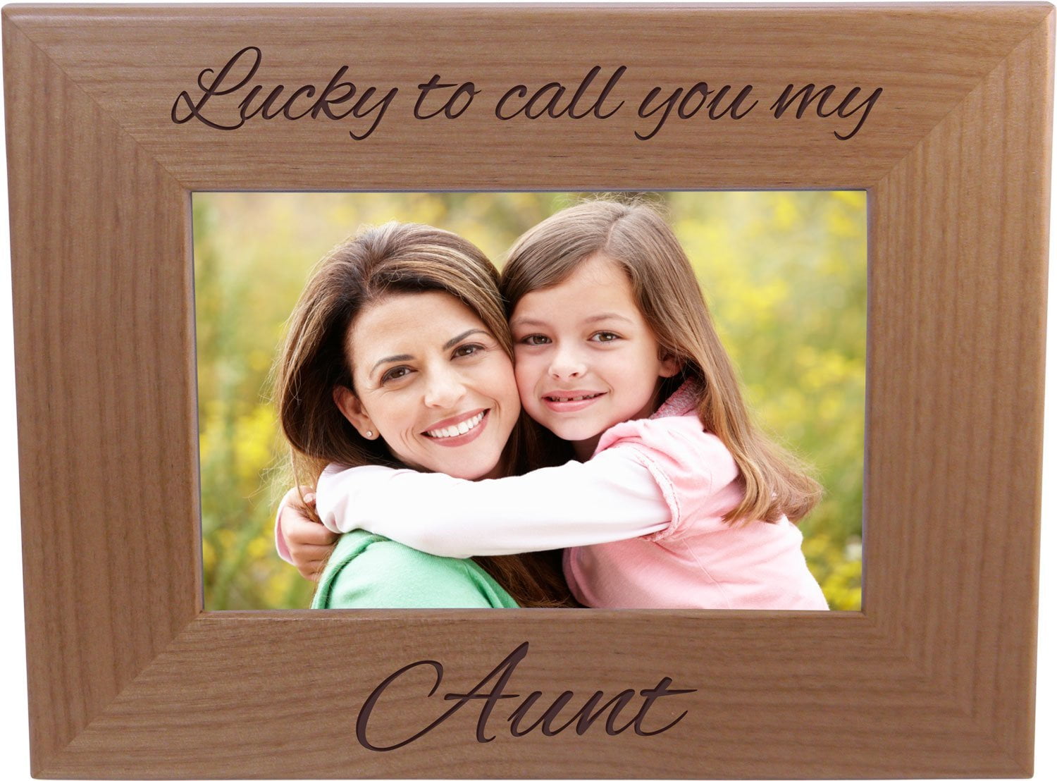 4x6 Inch Wood Picture Frame Custom World's Best Aunt Sisters Great Gift for Birthday for Sister Aunts