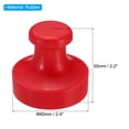 thumbnail image 2 of Uxcell 60mm Stamp Rubber Round Handle, 5 Pack Rubber Knobs Stamp Mounts Drawer Pulls Scrapbooking, Red, 2 of 5