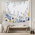 thumbnail image 5 of Flowers Eucalyptus Tapestry for Bedroom Wall Hanging Tapestry, Watercolor Botanical Floral Leaves Ceiling Backdrop Tapestries Poster Blanket Wall Decor for Teens Room Living Room Dorm 55" x 73", 5 of 8