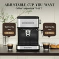 thumbnail image 4 of Espresso Machine 20 Bar, 2 in 1 Espresso Maker with Milk Frother Steam Wand for Latte and Cappuccino, Powder and Capsule Portafilter, 50oz Removable, 4 of 9