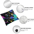 thumbnail image 4 of Acheng Abstract Color Dark Throw Pillow Covers,Colorful Paint Splatters Art Modern Cushion Cover Digital Blended Hidden Zipper Decorative Pillowcases for Bedroom Lumbar ,Set of 2 White, 4 of 6