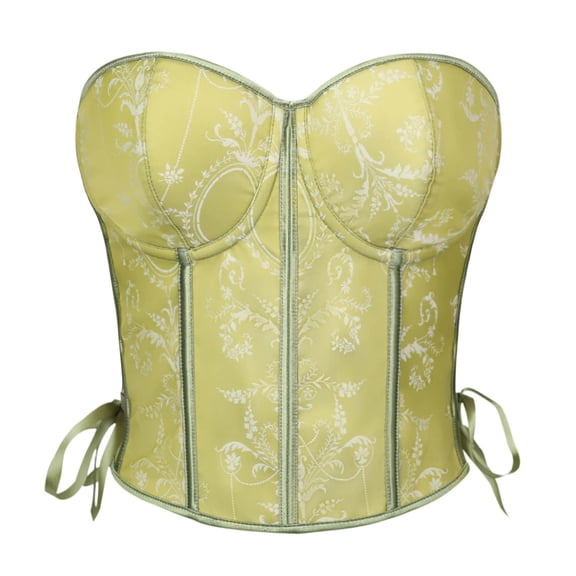QQZ Strapless Jacquard Floral Corset Top For Women, Tummy Control Shapewear Women, Plus Size Strapless Corset For Cosplay, Historical Themed Events And Inner Layering