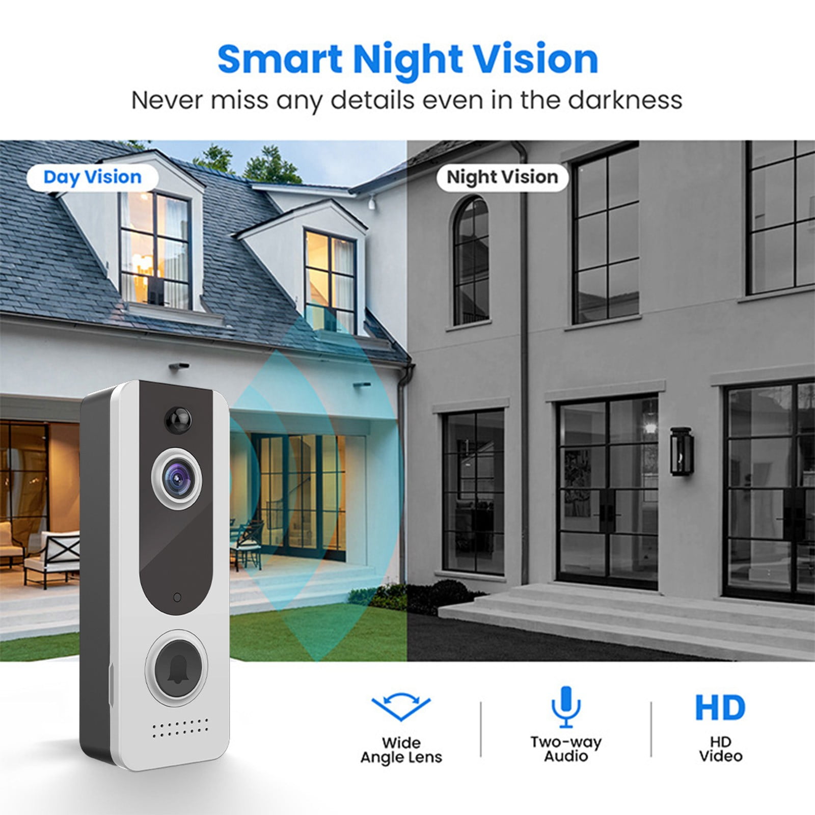 Smart Doorbell,Smart Wireless Remote Video Doorbell Intelligent