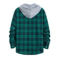 thumbnail image 4 of fartey Mens Flannel Plaid Hooded Shirts Jacket Casual Fall Winter Long Sleeve Button Down Flannel Shirts, 4 of 4