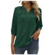 thumbnail image 1 of Tops de Mujer Blusa Informal Elegante Camisas de Gasa Con Cuello en V Botones Color Sólido Jersey 3 4 Camiseta de Manga Odeerbi  ODB172606, 1 of 5