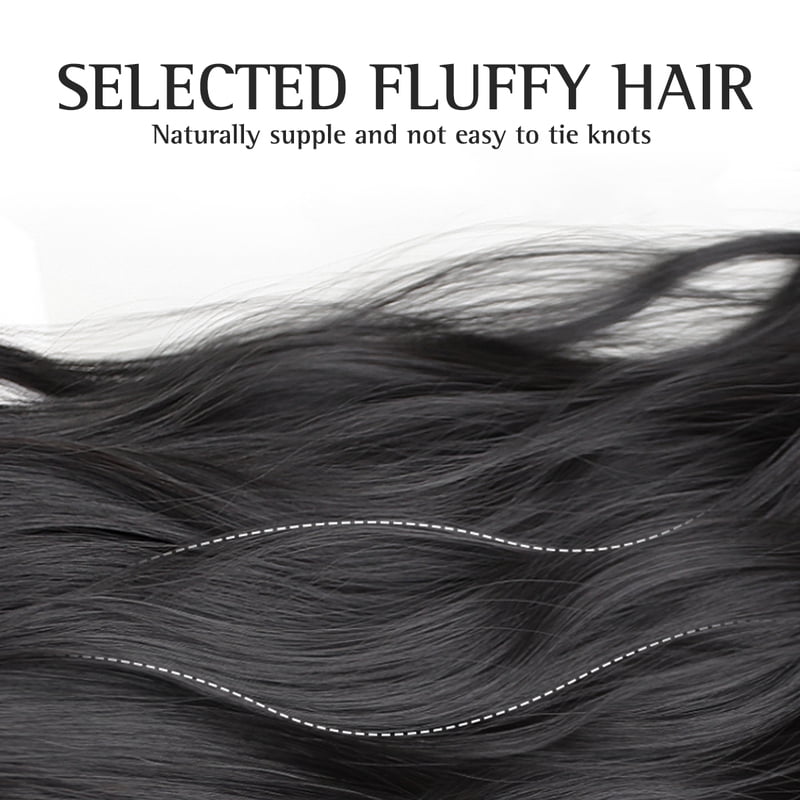 Ocelot Long Hair Extension Synthetic Clip Ponytail Wig Clip High Ponytail Natural Curly Hair Accessories On Woman's Ponytail