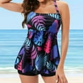 thumbnail image 2 of CNKOO Women Print Strappy Back Tankini Set Swimsuits Swimdress, 2 of 3