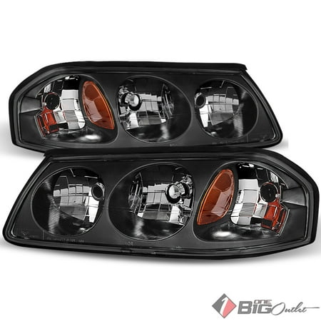 For 2000 2004 Impala Black Housing Headlights Embly Replacement For 2000 2004 Impala Black Housing Headlights Embly Replacement Bulbs Lh Rh Set Pair Left Right 2001 2002 2003