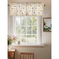 thumbnail image 2 of Valance Curtains for Kitchen Windows Farm Blossom Flower LadybirdsRod Pocket Valance Garden Floral on Burlap Short Window Curtain Topper for Bedroom Living Room Bathroom 54x18in, 2 of 9