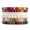 Multi Color, variant on Bohemian Beads Cube Multi Strand Stretch Stackable Bangle Bracelet Set(bl003172-11)