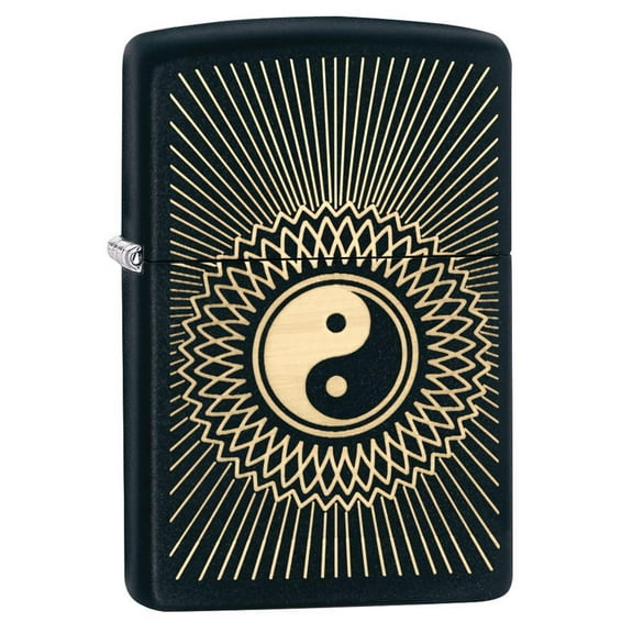 Zippo Yin Yang 2 Black Matte Pocket Lighter