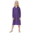 thumbnail image 5 of zbxnLI Girls Zip up Robes Long Sleeve Hoodie Housecoat Kids Loose Soft Loungewear with Pockets 5-14T, 5 of 7