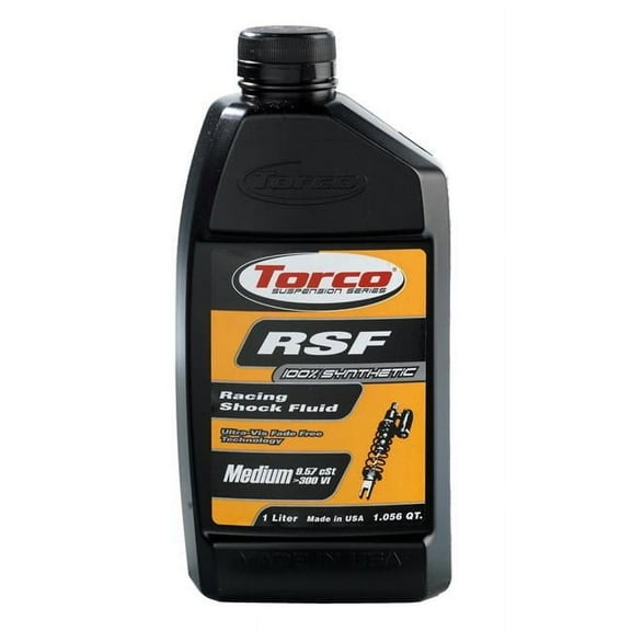 Torco T820007C 1 Litre RSF Medium Racing Shock Fluid Bottle, Case of 12
