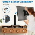 thumbnail image 6 of RTVR Swivel Table Top TV Stand with 40° Rotation & Tempered Glass Base for 23-43" Flat Screen TVs, 4-Level Height Adjustable with Non-Slip Feet, 66lbs Capacity, 6 of 7