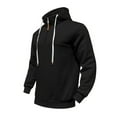 thumbnail image 6 of VBTAPA Mens Tracksuit 2 Piece Set Quarter Zip Pullover Hoodie and Cargo Sweatpants Sets Long Sleeve Casual Sweatsuits Set with Pockets Sales of Today Black XXXL, 6 of 7